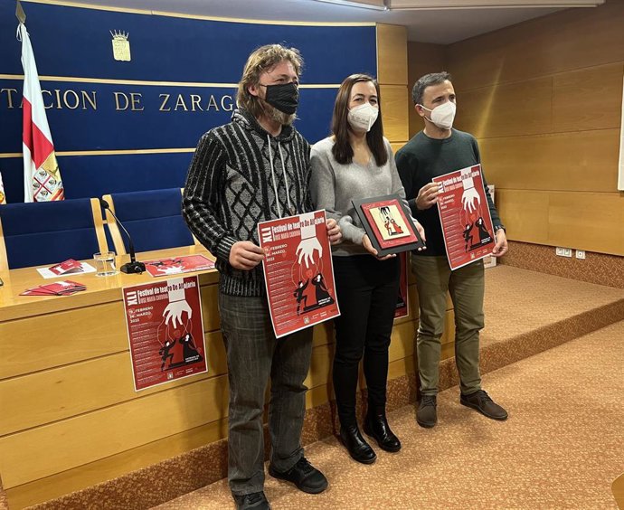Presentación del Festival Nacional de Teatro Aficionado de Alfajarín, en la sala de prensa de la DPZ.