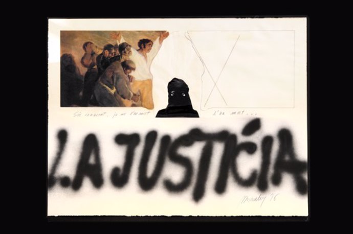 Obra 'La justícia' (Srie Matances) de l'any 1977, per Fina Miralles