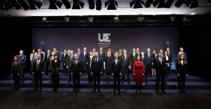 La ministra de Ciencia, Diana Morant, durante la reunión informal del Consejo de Competitividad de la UE sobre Espacio, celebrada en oulouse (Francia).