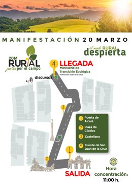 Recorrido de manifestación del 20M