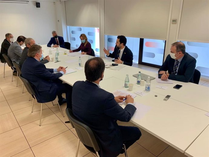 El conseller de Empresa y Trabajo de la Generalitat, Roger Torrent, en el Consell Executiu els Agents a la Internacionalització