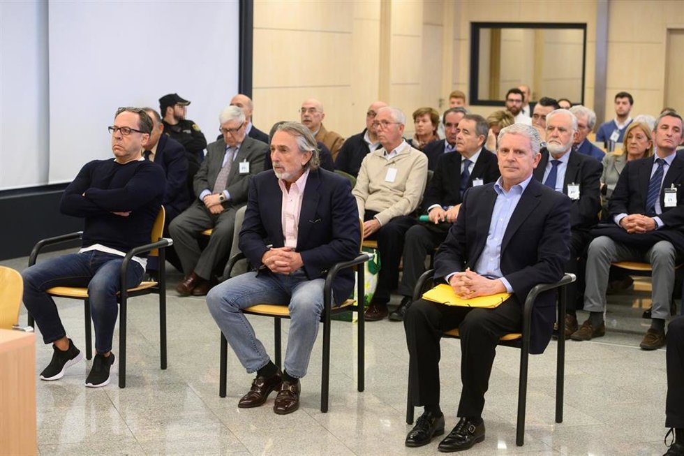 Archivo - Los acusados Álvaro Pérez "El Bigotes" (i), Francisco Correa (c) y Pablo Crespo (d) 