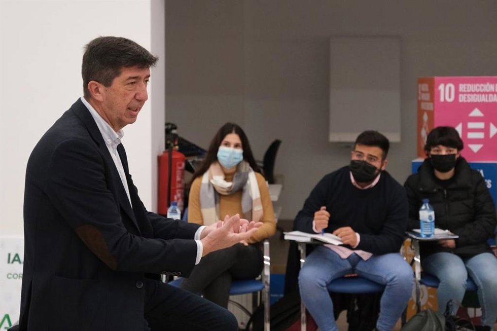 El vicepresidente y consejero de Turismo, Regeneración, Justicia y Administración Local, Juan Marín.