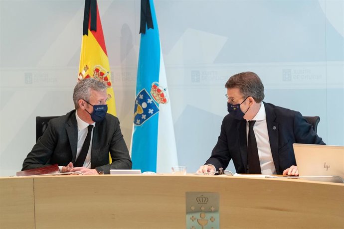 Feijóo y Rueda en el Consello de la Xunta.