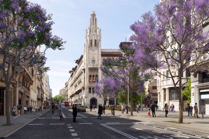 Archivo - Colau planteja una Via Laietana amb voreres de 4 metres i trnsit privat només de baixada