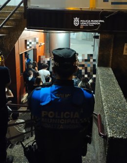 Intervención de la Policía Municipal de Pamplona.
