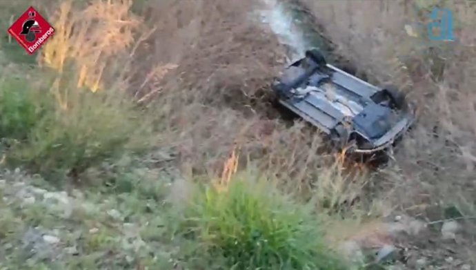 Vuelco de vehículo en Crevillent