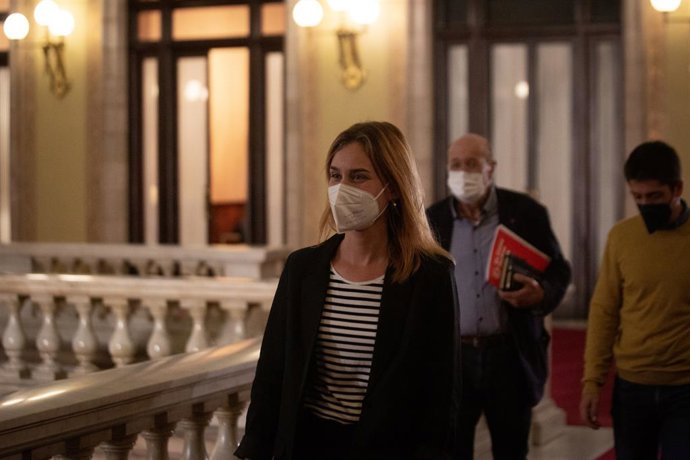 Archivo - Arxiu - La líder d'En Comú Podem, Jessica Albiach, al Parlament