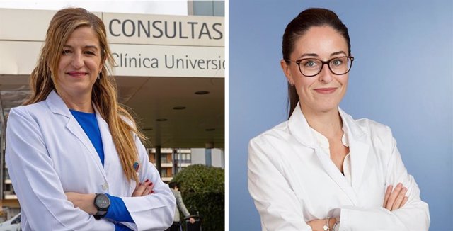 La doctora Crespo y la doctora Erostarbe, de la Unidad de Neuropediatría de la Clínica Universidad Navarra