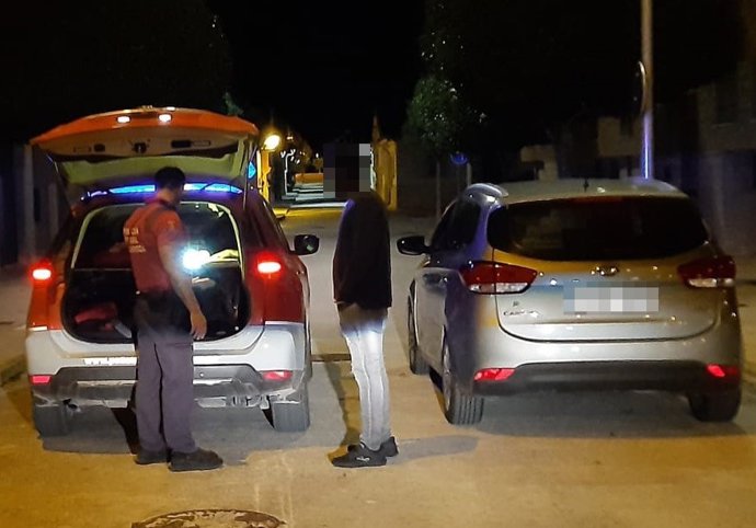 Intervención de la Policía Foral.