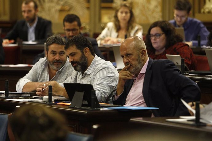 Archivo - Los diputados de MÉS per Mallorca, en un pleno del Parlament en 2019.