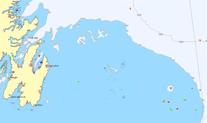 Zona de Terranova (Canadá) donde ha sucedido el naufragio del pesquero gallego 'Villa de Pitanxo'.