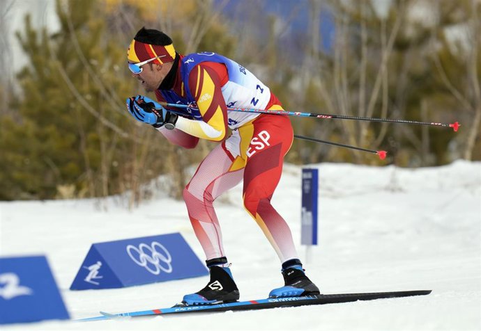 Imanol Rojo durante una de sus pruebas en los Juegos Olímpicos de Invierno de Pekín