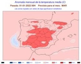 Mapa elaborado por la Aemet sobre la previsión meteorológica para los próximos diez días
