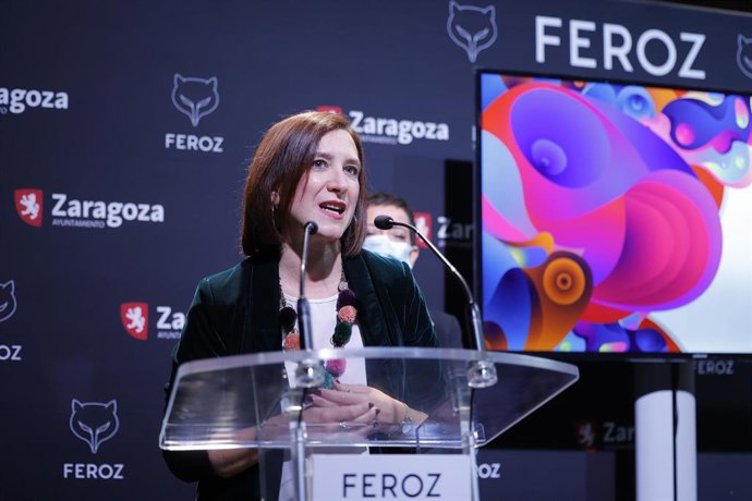 Archivo - La vicealcaldesa de Zaragoza, Sara Fernández, en la gala de lectura de candidatos de la IX edición de los Premios Feroz, en el Auditorio de Zaragoza, a 25 de noviembre de 2021, en Zaragoza