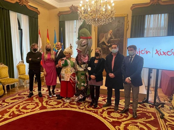 Presentación del Antroxu 2022, en el Ayuntamiento de Gijón
