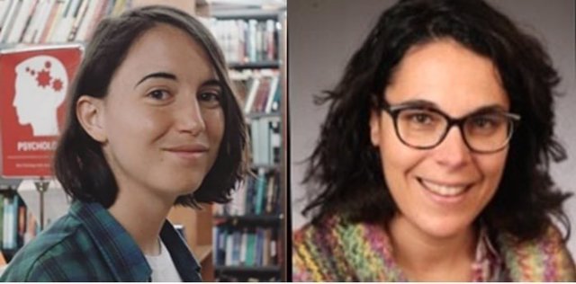 La investigadora postdoctoral María Suñol y la profesora Marina López Solà.