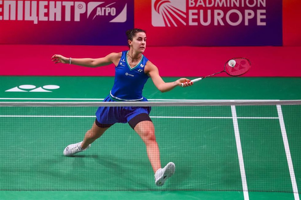 Archivo - Carolina Marin durante el Europeo de bádminton celebrado en Kiev en 2021.