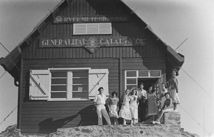 Imagen del observatorio del Turó de l'Home tras su construcción.