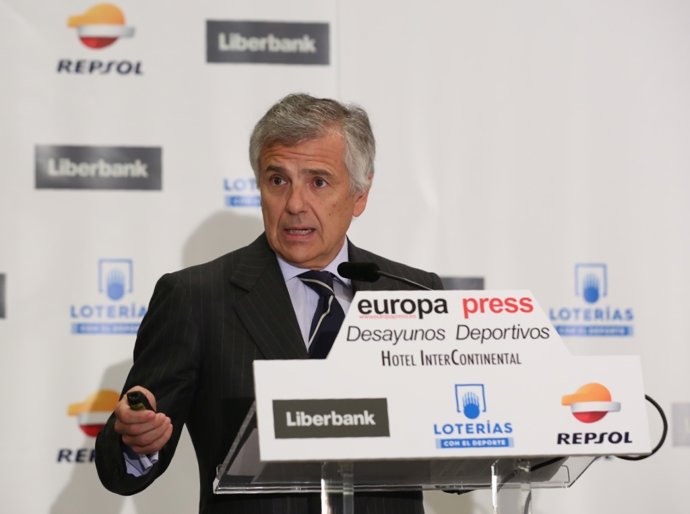 Archivo - Juan Antonio Samaranch Salisachs durante los Desayunos Deportivos de Europa Press