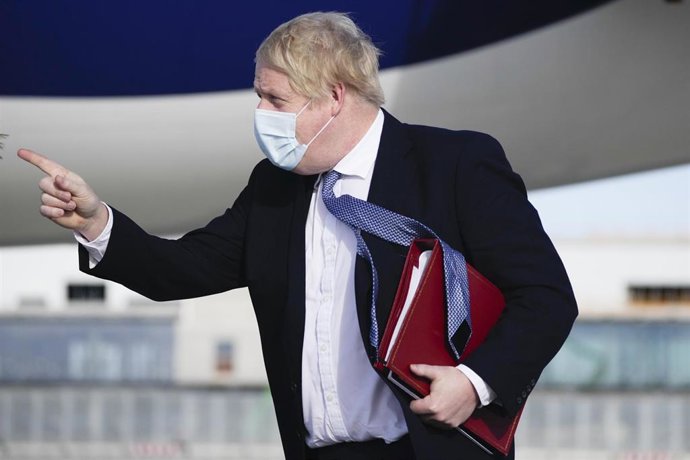 El primer ministro británico, Boris Johnson, llega a la Conferencia de Seguridad de Múnich