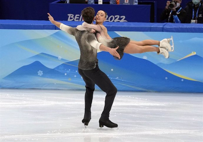 Los patinadores españoles Laura Barquero y Marco Zandron