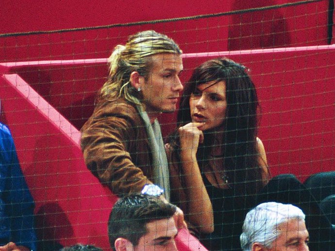 DAVID BECKHAM Y VICTORIA ADAMS MUY UNIDOS EN EL MASTER SERIES DE TENIS DE MADRID EN IMAGEN DE ARCHIVO