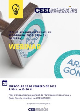 El Sello Aragón Circular protagoniza el próximo webinar de CEEIARAGÓN.