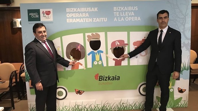 Bizkaibus y Abao reeditan su colaboración para fomentar el uso del transporte público y la ópera entre los jóvenes