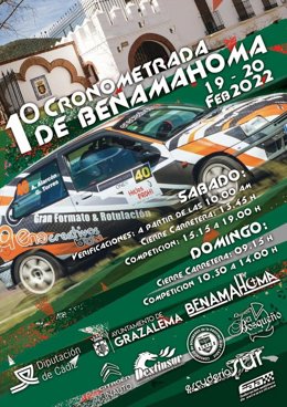 Cartel anunciador de la primera edición de la Cronometrada de Benamahoma.