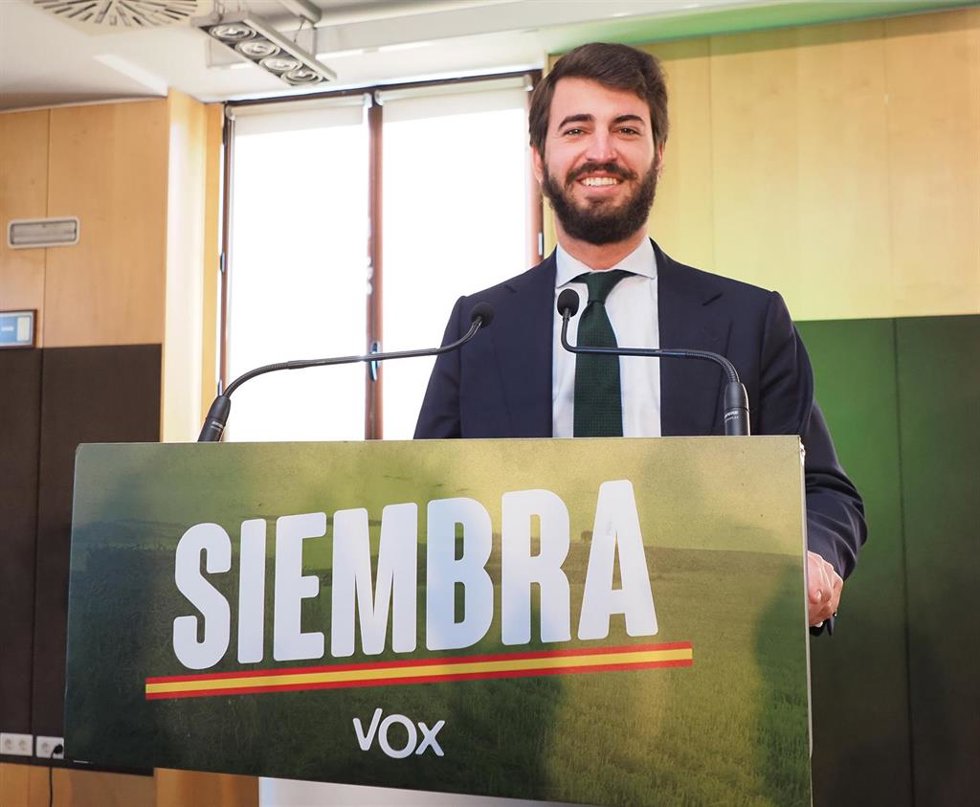 El candidato de VOX a la Presidencia de Castilla y León, Juan García-Gallardo.