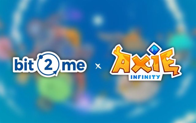 Archivo - Logos de Bit2me y Axie Infinity.