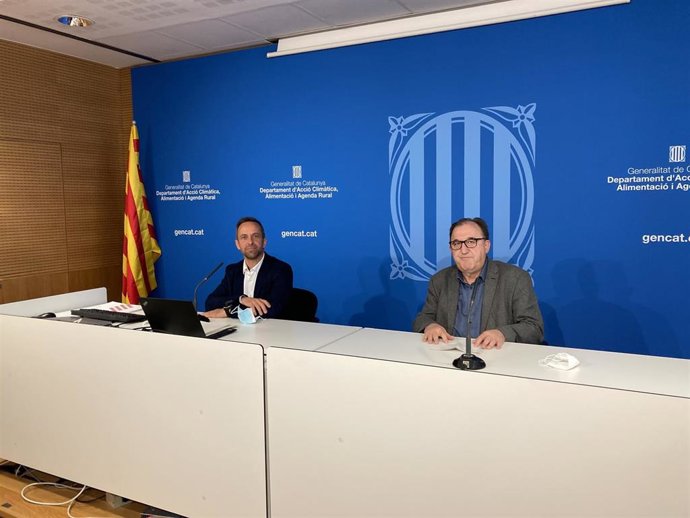 El secretario de Alimentación de la Generalitat, Carmel Mdol, y el director gerente de Prodeca, Ramon Sentmartí.