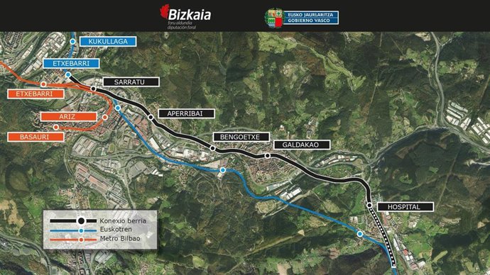 Gobierno Vasco y Diputación de Bizkaia acuerdan impulsar las obras de la línea 5 del metro a Galdakao con 360 millones