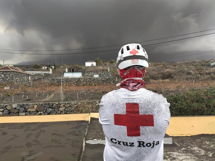 Trabajos de Cruz Roja en La Palma