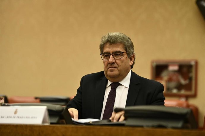 Archivo - El magistrado de la Sala de lo Penal de la Audiencia Nacional de España, José Ricardo de Prada Solaesa, comparece en Comisión Consultiva de Nombramientos en el Congreso de los Diputados. 