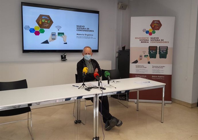 El presidente de la Mancomunidad, David Campión, durante la rueda de prensa