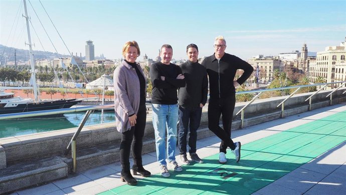 Mar Galtés, directora de Desarrollo Corporativo de Tech Barcelona; Miquel Martí, CEO de Tech Barcelona; Adrián Escude, Head of Marketing de SeQura; y David Bckstrm, CEO de SeQura.