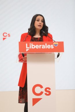 La líder de Cs, Inés Arrimadas.