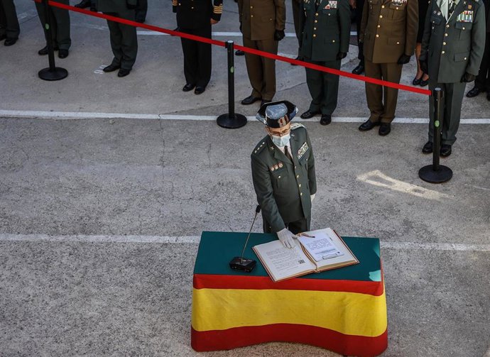El coronel José Antonio Fernández de Luz de la Heras, durante su toma de posesión de la Comandancia de Valencia