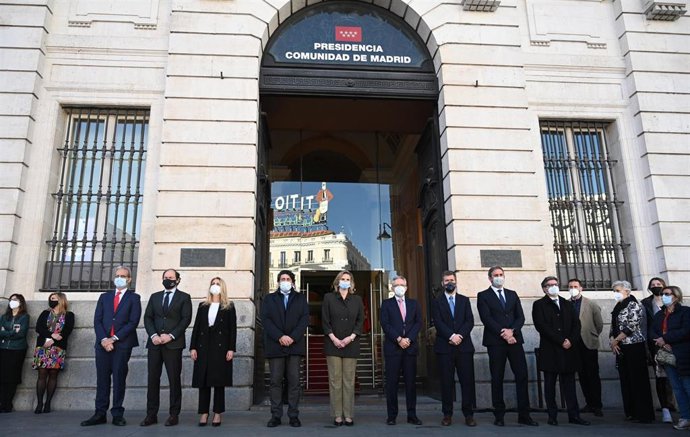Homenaje póstumo a los marineros fallecidos del Villa de Pitanxo, en la Real Casa de Correos, a 21 de febrero de 2022