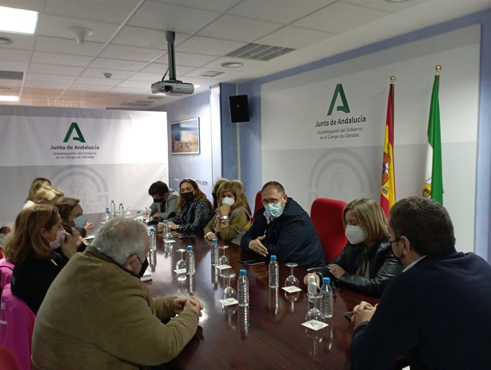 Reunión en el Hospital Punta de Europa de Algeciras.