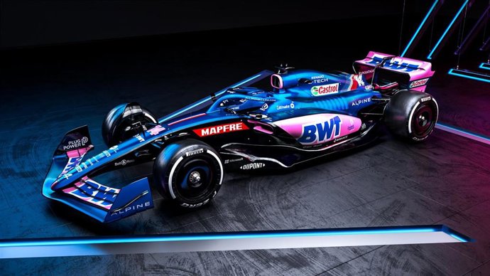 Imagen del A522, el monoplaza del BWT Alpine F1 Team de Fernando Alonso y Esteban Ocon, para el Mundial de F-1 de 2022