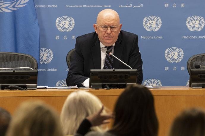 El embajador ruso ante la ONU, Vasili Nebenzia