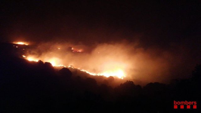 Incendio forestal en Roses (Girona).