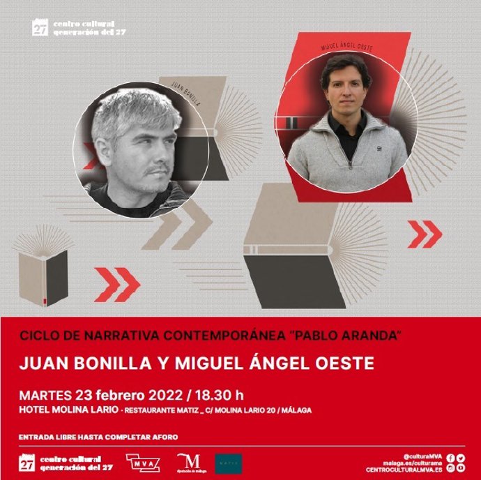 El Centro del 27 recibe a Juan Bonilla y Miguel Ángel Oeste
