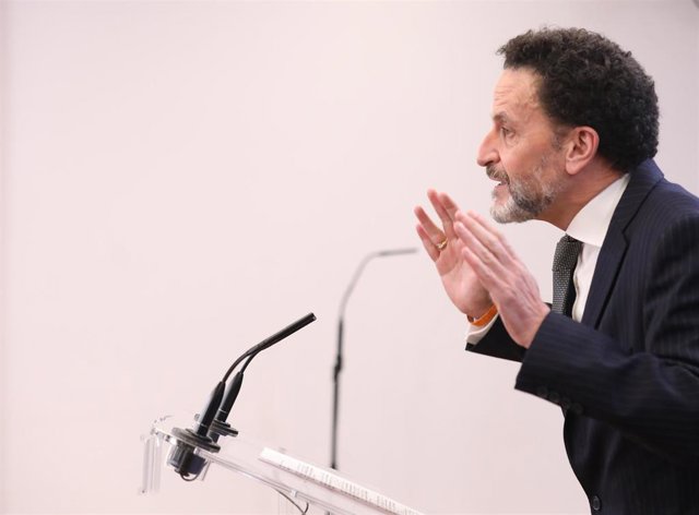 El vicesecretario general y portavoz de Ciudadanos, Edmundo Bal, interviene en una rueda de prensa