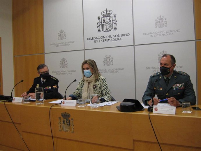 La delegada del Gobierno en Extremadura, Yolanda García Seco, presenta el balance de criminalidad
