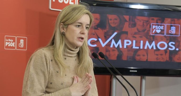 Sara Orradre, en la rueda de prensa