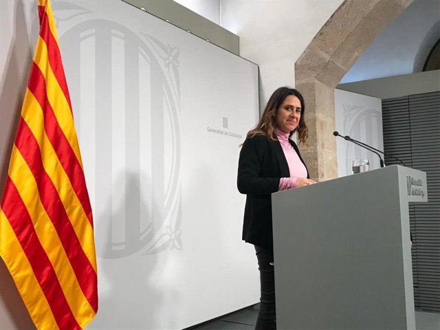 La portaveu del govern, Patrícia Plaja, en la roda de premsa 